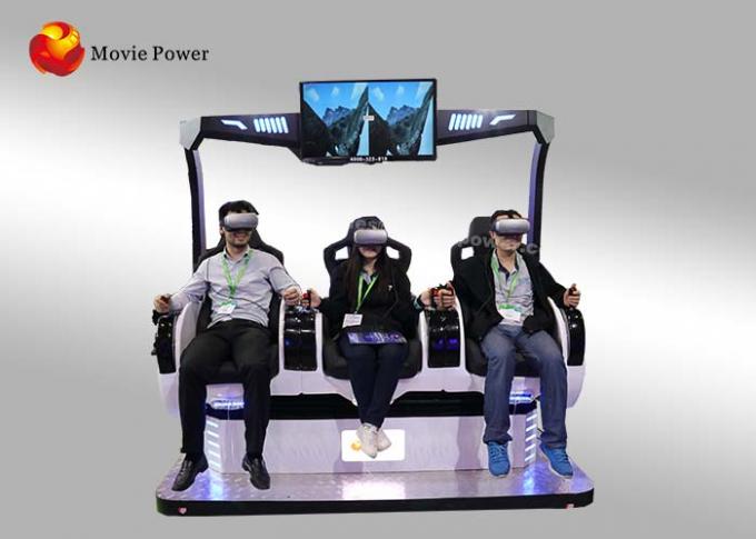 Équipement de cinéma de réalité de Vritual de 3 sièges, simulateur électrique du système de contrôle 9d Vr 0