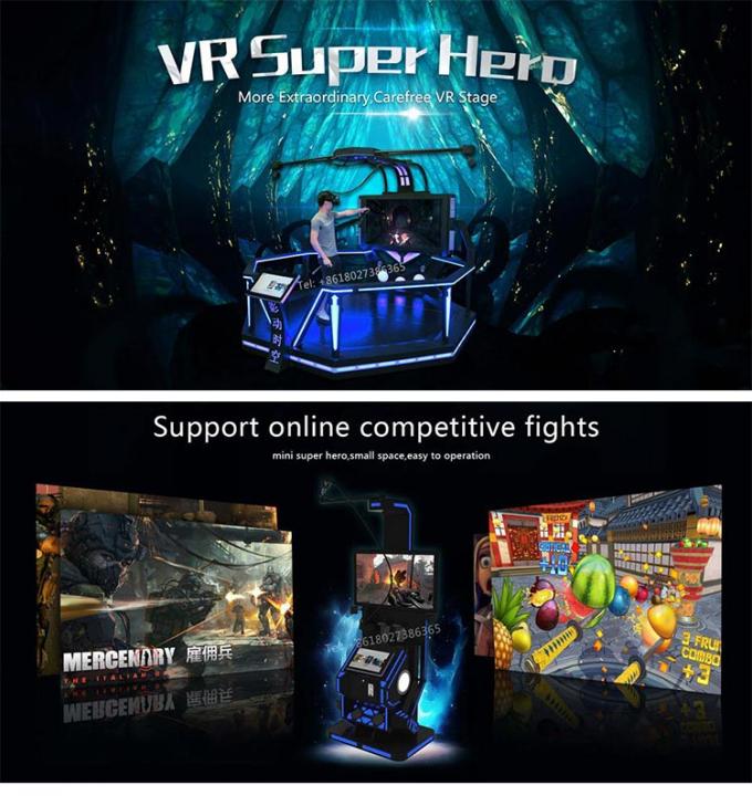 Plate-forme debout de jeu de l'espace de HTC Vive 9D VR/machine interactive de jeu de tir de VR 0