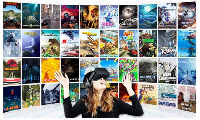 Le cinéma 2 de l'effet dynamique 9D VR de petite entreprise pose la machine de réalité virtuelle 1