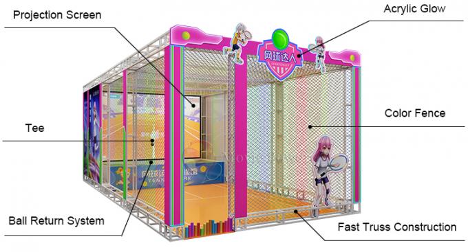 1 machine interactive de réalité virtuelle de jeu de tennis d'enfants de parc à thème du joueur VR 1