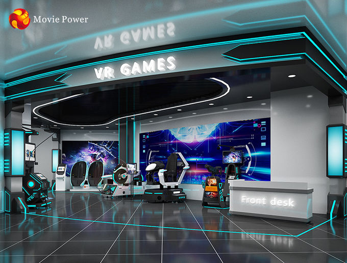 Machines d'intérieur de réalité virtuelle de divertissement de jeu de voiture de parc d'attractions 1
