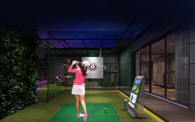 Projection d'intérieur virtuelle professionnelle ROHS de simulateur de golf 0
