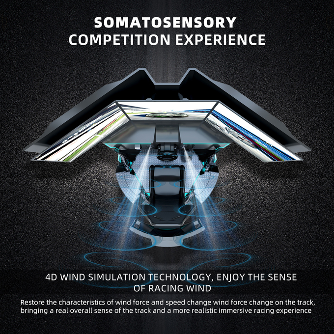 Prix de gros VR emballant l'équipement superbe commercial de jeu de voiture de vitesse du simulateur 9D VR 6