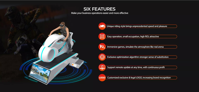 Simulateur de moto 9d Vr Jeu de conduite Machine Simulateur de mouvement Jeux de réalité virtuelle 2
