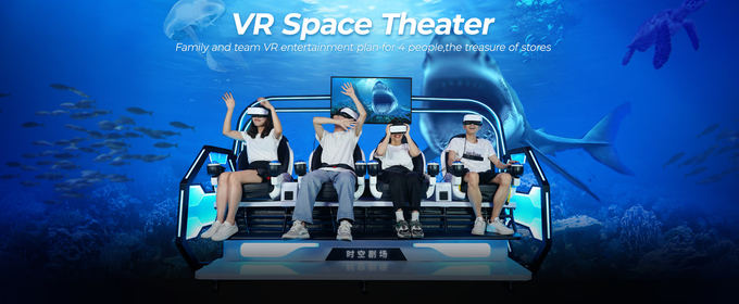 2Simulateur de montagnes russes de réalité virtuelle de.5kw 4 places 9D VR Cinema Space Theater 0