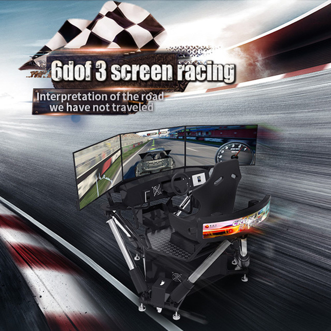Simulateur de conduite portable à 3 écrans 6 DOF Cars de course Arcade Dynamic Motion Drive Equipement 0