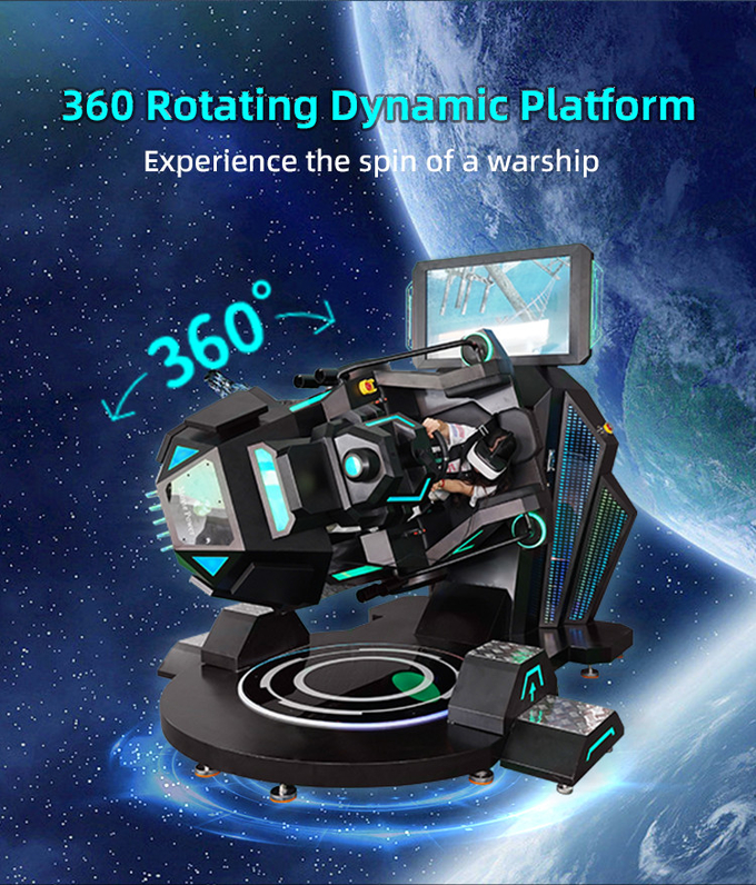 VR interactif Tir à 360 degrés Vol VR Simulateur de course Cockpit Star Warship 2