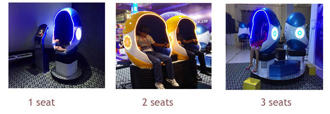 simulateur de chaise de mouvement de théâtre de cinéma de Vr de cinéma d'oeufs de 9d Vr à vendre les montagnes russes 360 de Vr pour le centre commercial 2