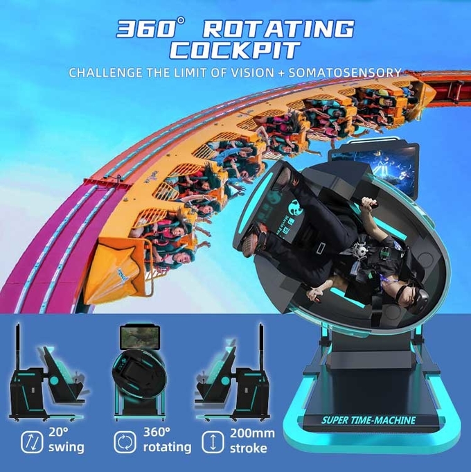 Le Time Machine superbe commercial du simulateur 9D VR de réalité virtuelle pilotent l'équipement de jeu 5