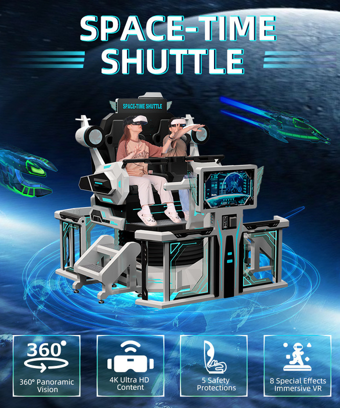 Sécurité 9d VR Cinéma 2 sièges Vr Coaster simulateur de chaise 360 Motion Ride 0