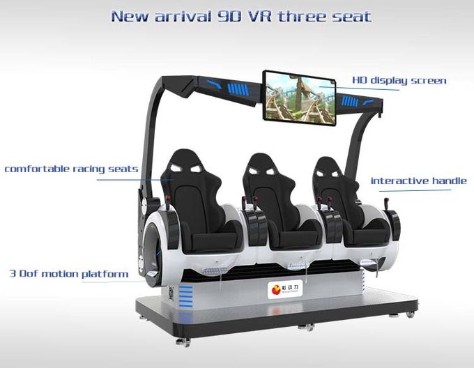 machine à télécommande de jeu du cinéma 3Q VR de réalité virtuelle de sièges de simulateur de 220V 9D 3 2