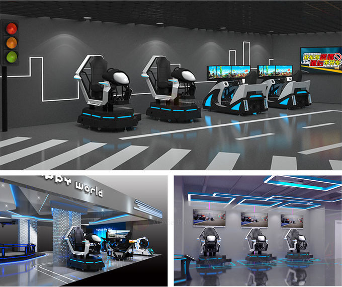 Simulateur de course VR à 360 degrés de rotation Simulateur de course amusant Simulateur de conduite de voiture Arcade Machine de jeu 2